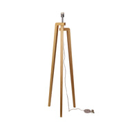 LUND FLOOR LAMP BASE ONLY - Scandi Timber Tripod Lamp Base