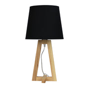 EDRA TABLE LAMP Black - Scandi Table Lamp with Black Cotton Shade