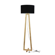 EDRA FLOOR LAMP Black - Scandi Floor Lamp with Black Cotton Shade