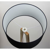 EDRA FLOOR LAMP Black - Scandi Floor Lamp with Black Cotton Shade