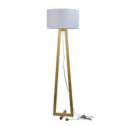 EDRA FLOOR LAMP White - Scandi Floor Lamp with White Cotton Shade