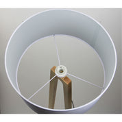 EDRA FLOOR LAMP White - Scandi Floor Lamp with White Cotton Shade