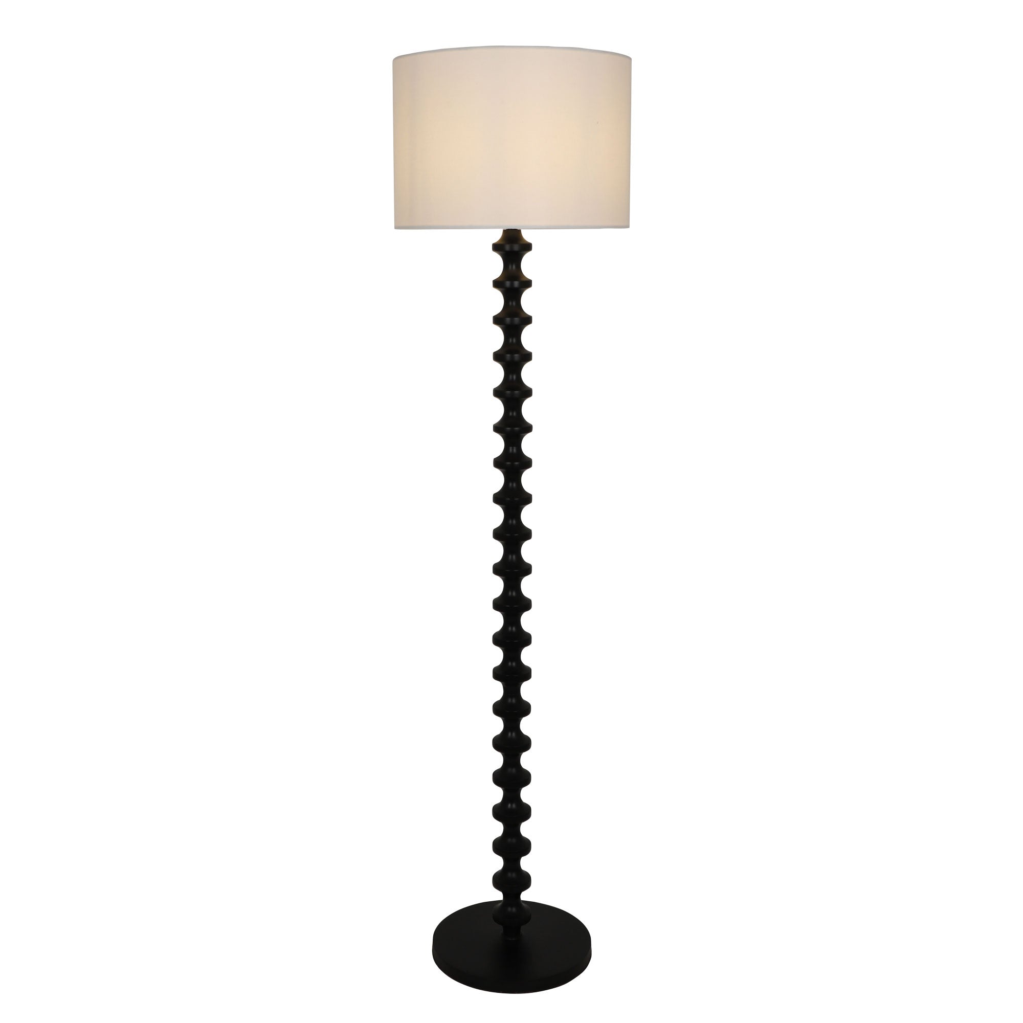 SPINDLE BLACK - Floor Lamp with Shade