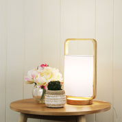 LUCIA WHITE - Natural Timber and White Cotton Lamp