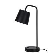 HENK Black - Metal Desk Lamp with USB Socket