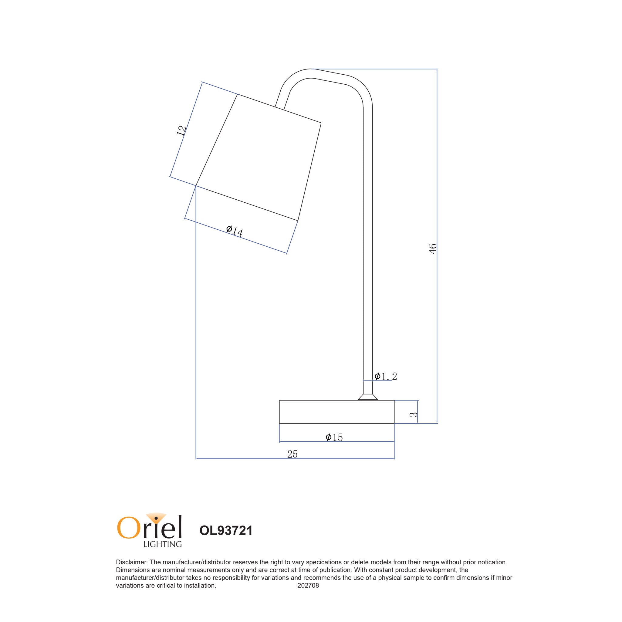 HENK White - Metal Desk Lamp with USB Socket