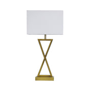 KIZZ ANTIQUE BRASS - Antique Brass Complete Bedside Lamp