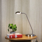 TIMO BRUSHED CHROME - Brushed Chrome LED Desk Lamp