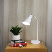 THOR DESK LAMP - White Desk Lamp with USB
