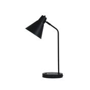 TARGA BLACK - Black Desk Lamp with USB and wireless charging