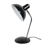 THEA BLACK - Black and Chrome Desk Lamp