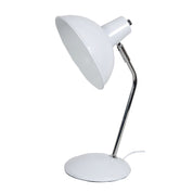 THEA WHITE - White and Chrome Desk Lamp