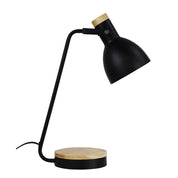 BENNY BLACK - Task Lamp with Wood Accents