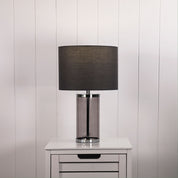 NIZIO GREY - Smoke Glass Table Lamp