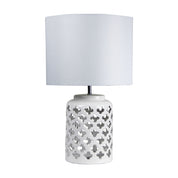 CASBAH WHITE - Moorish Cut Ceramic Table Lamp