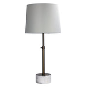 UMBRIA - Height Adjustable Scandi Lamp in Antique Brass
