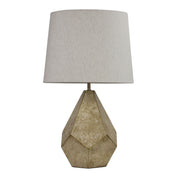 LEON - Geometric Ivory and Gold Table Lamp
