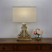 PROVENCE - Distressed Lamp with Harp Shade