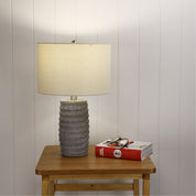 STRATA - Textured Lamp with Harp Shade