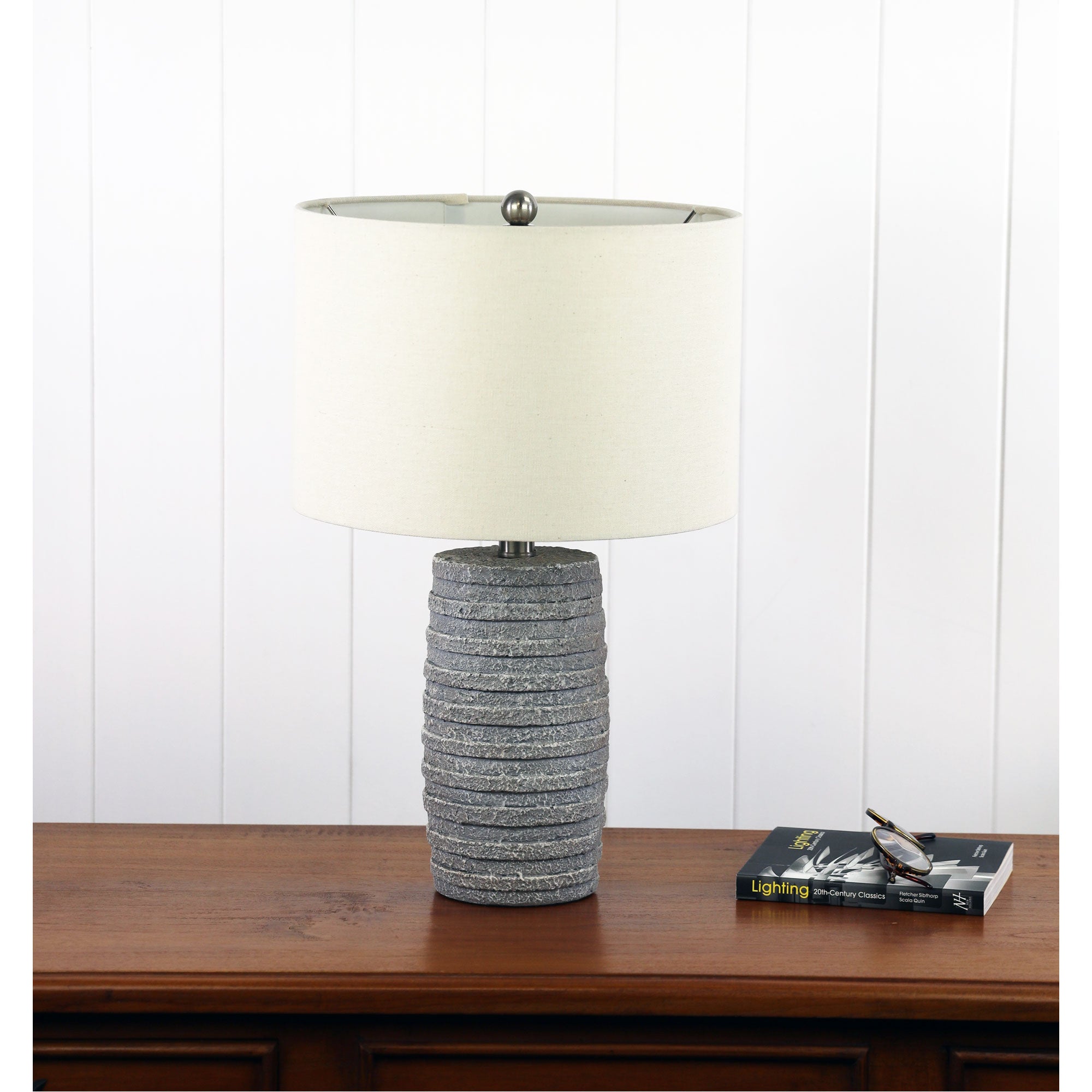 STRATA - Textured Lamp with Harp Shade