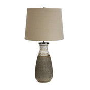 POTTON - Natural Textured Lamp with Harp Shade
