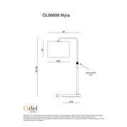 MYRA - Height Adjustable Table Lamp
