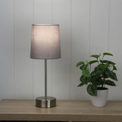 LANCET GREY - ON-OFF Touch Lamp Grey Shade