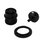 LAMPHOLDER E27 Black - 10mm thread ES lampholder