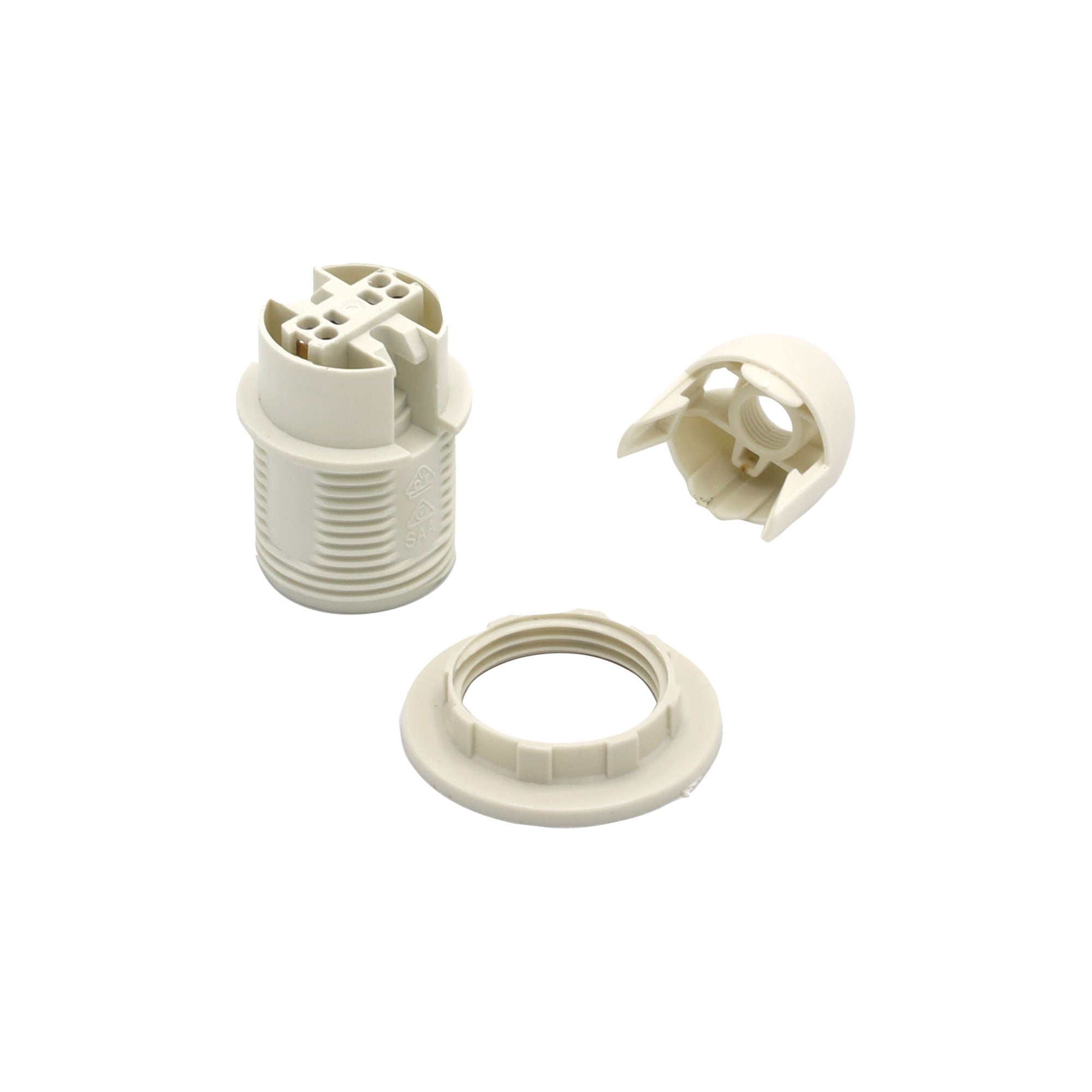 LAMPHOLDER E14 White - 10mm thread SES lampholder
