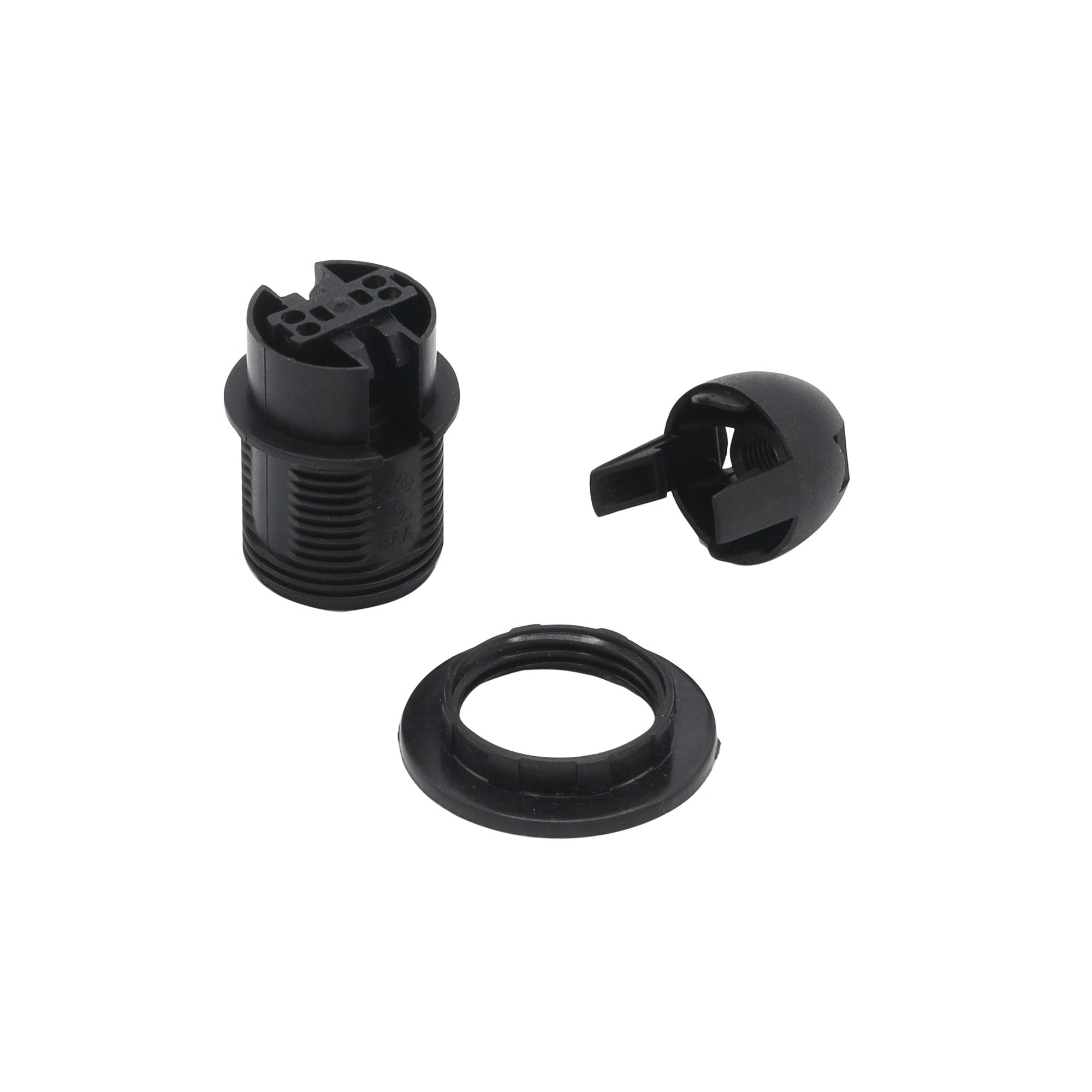 LAMPHOLDER E14 Black - 10mm thread SES lampholder