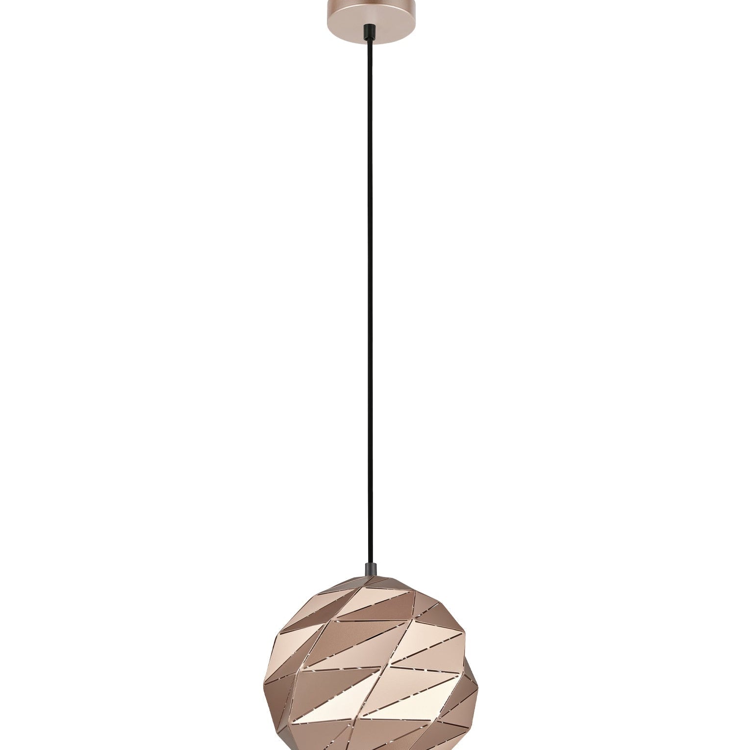 ORIGAMI: Interior Small Dome Carved Iron Origami Style Pendant Lights
