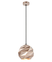 ORIGAMI: Interior Large Dome Carved Iron Origami Style Pendant Lights