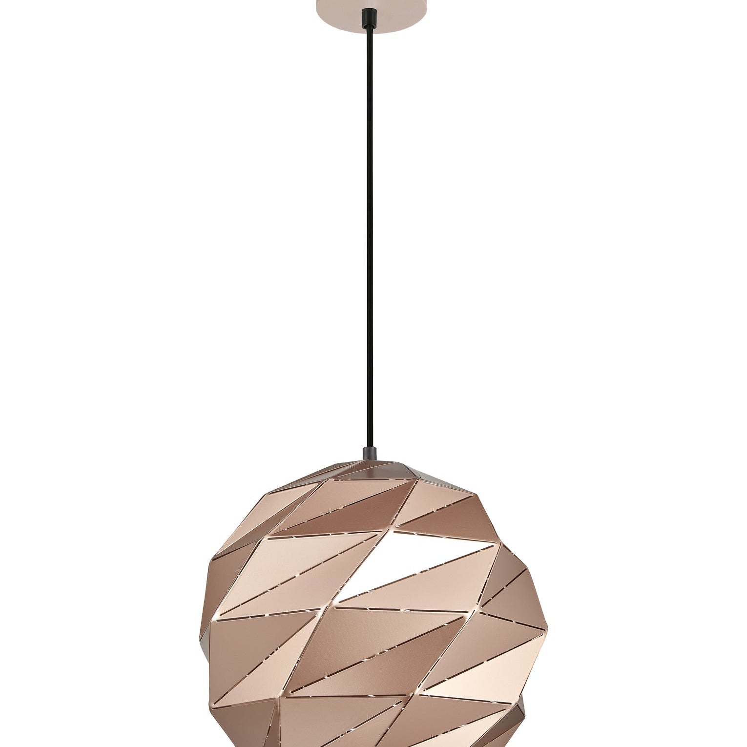 ORIGAMI: Interior Large Dome Carved Iron Origami Style Pendant Lights