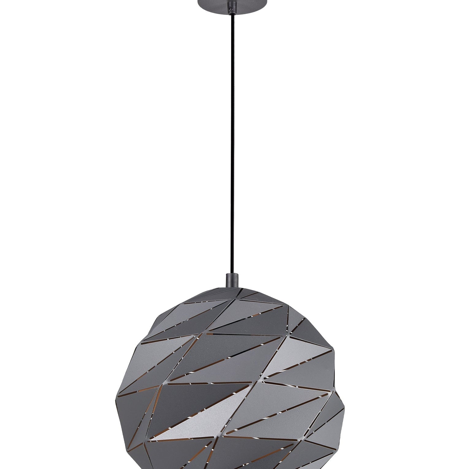 ORIGAMI: Interior Large Dome Carved Iron Origami Style Pendant Lights