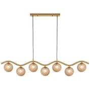 ORTON 7 LIGHT PENDANT ANTIQUE GOLD