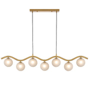 ORTON 7 LIGHT PENDANT ANTIQUE GOLD