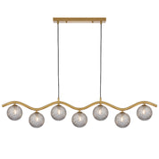 ORTON 7 LIGHT PENDANT ANTIQUE GOLD