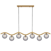 ORTON 7 LIGHT PENDANT ANTIQUE GOLD