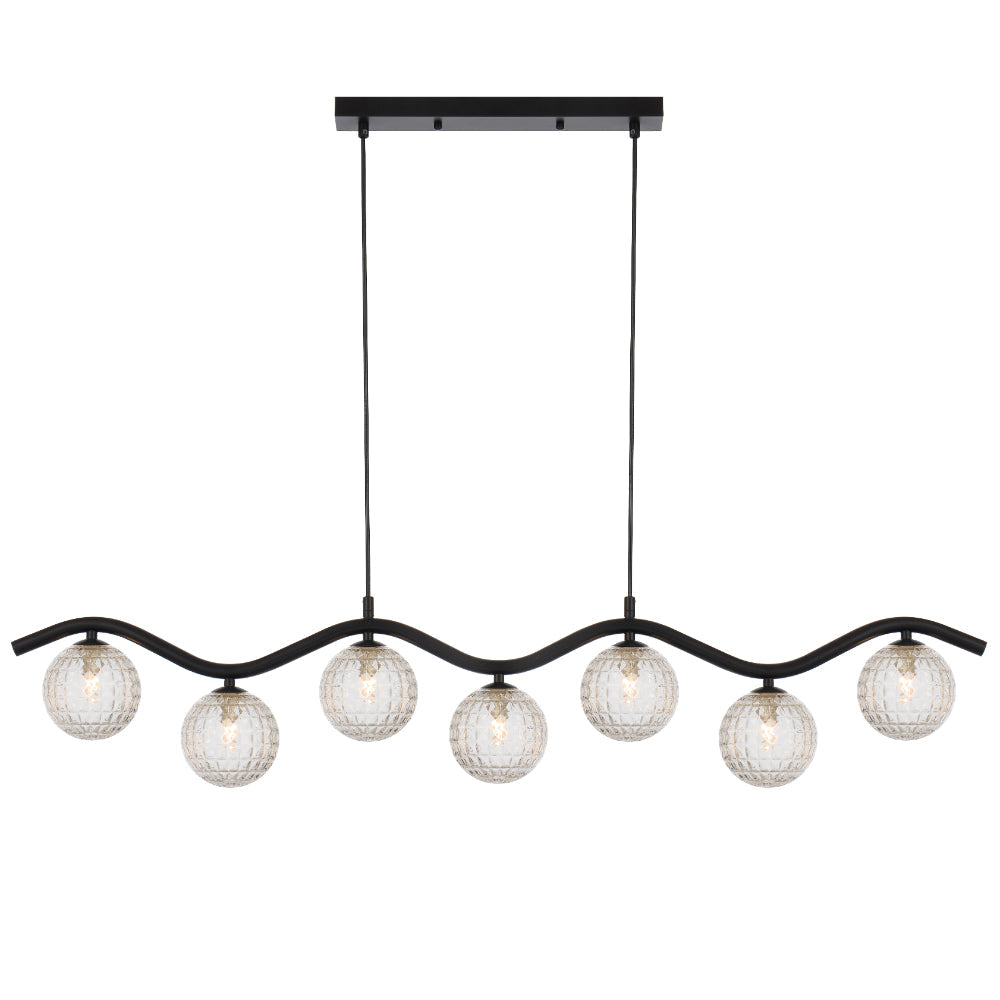ORTON 7 LIGHT PENDANT BLACK