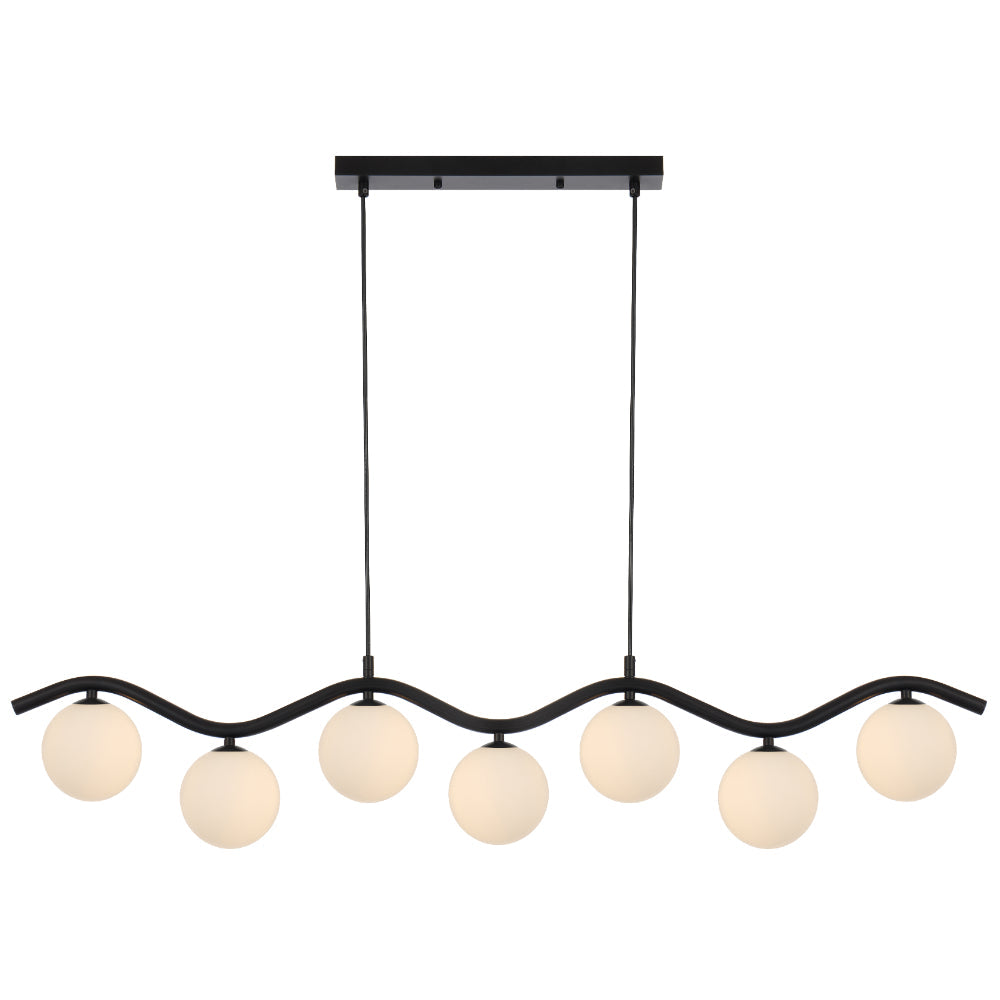 ORTON 7 LIGHT PENDANT BLACK