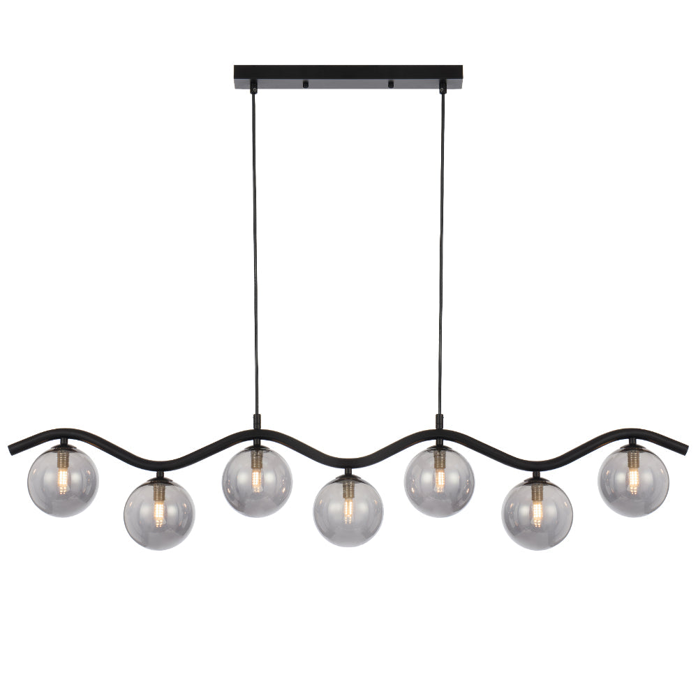 ORTON 7 LIGHT PENDANT BLACK