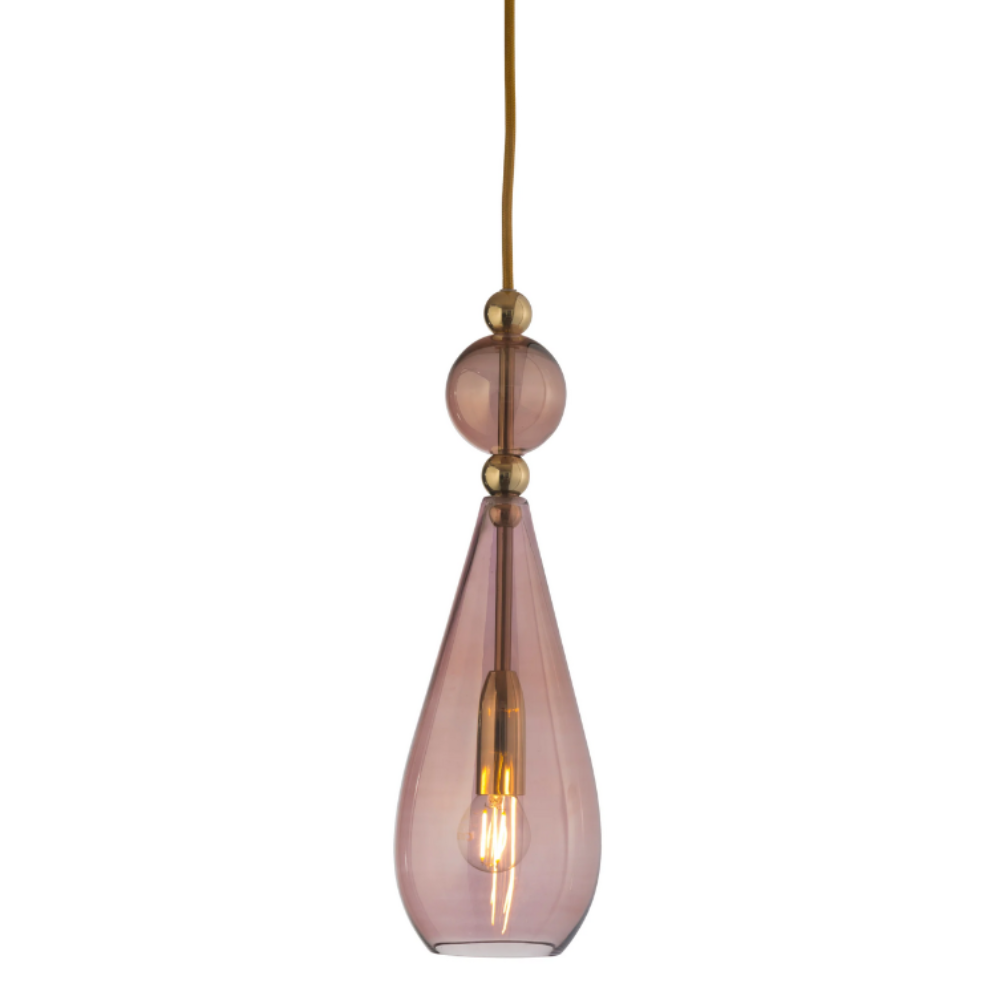 Smykke Pendant Light W125mm Glass Shiny Gold