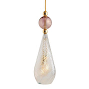 Smykke Pendant Light W180mm Swirl Clear Glass