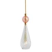 Smykke Pendant Light W125mm Swirl Clear Glass