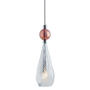 Smykke Pendant Light W125mm Swirl Clear Glass