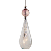 Smykke Pendant Light W180mm Swirl Clear Glass