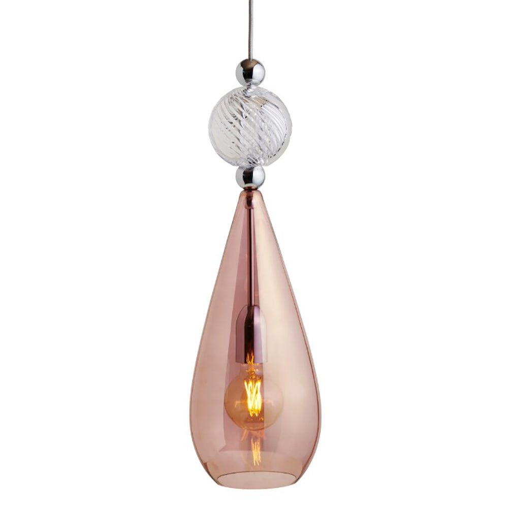 Smykke Pendant Light W180mm Glass Swirl Ball