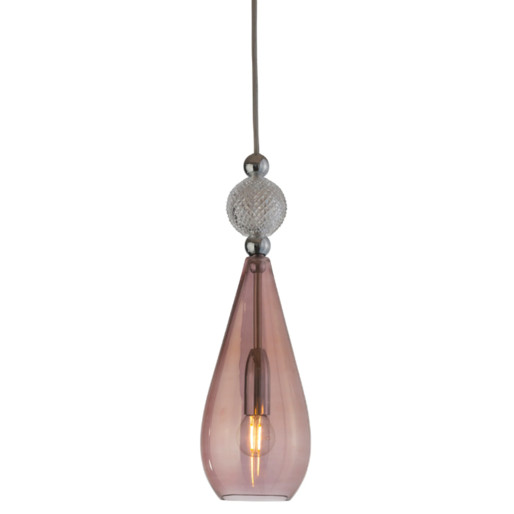 Smykke Pendant Light W125mm Glass Check Ball