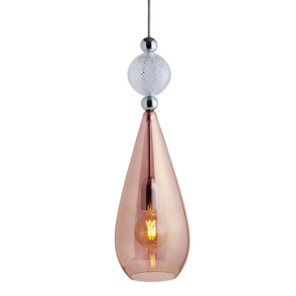 Smykke Pendant Light W180mm Glass Check Ball