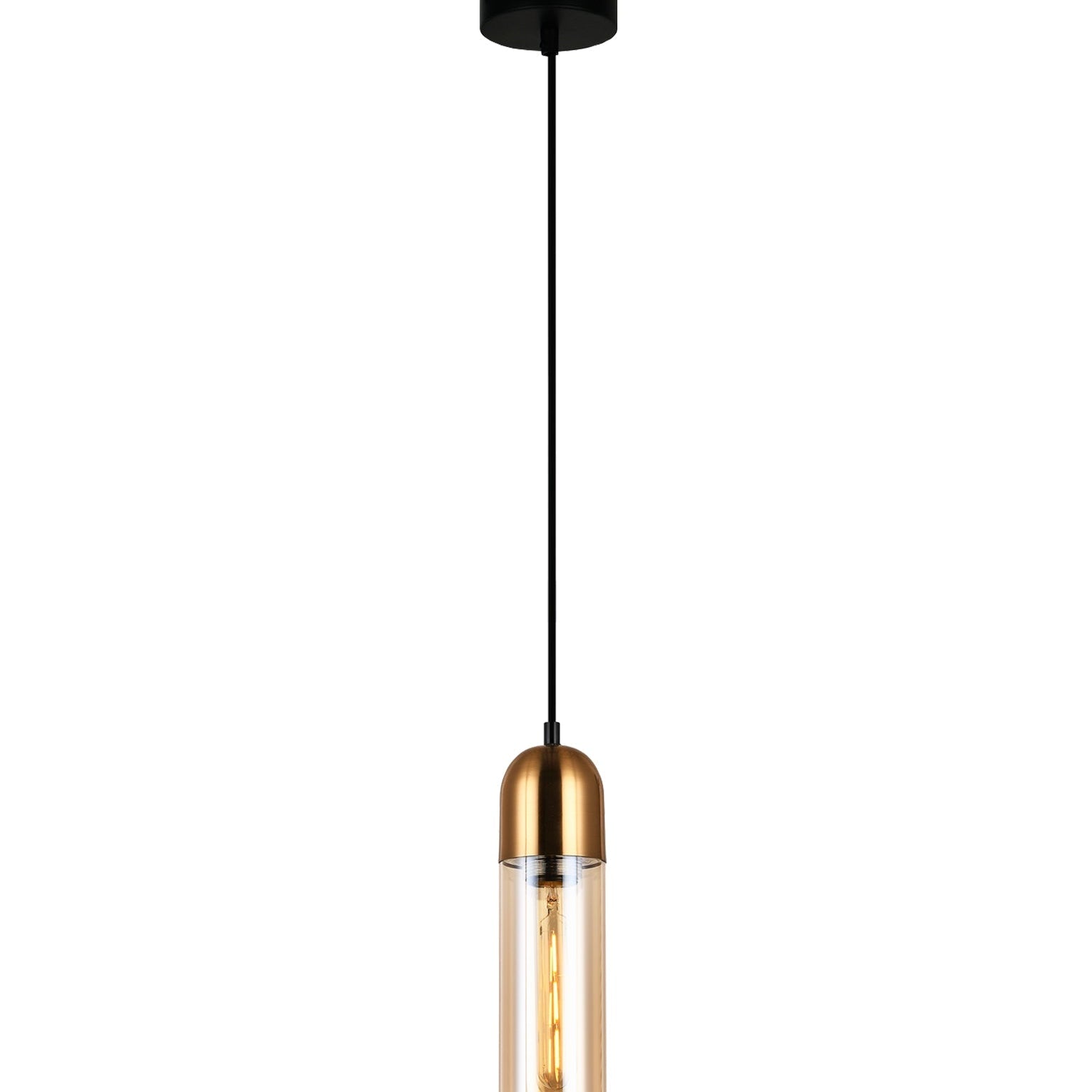 PASTILLE: Interior Round Top Cylinder Glass Pendant Lights